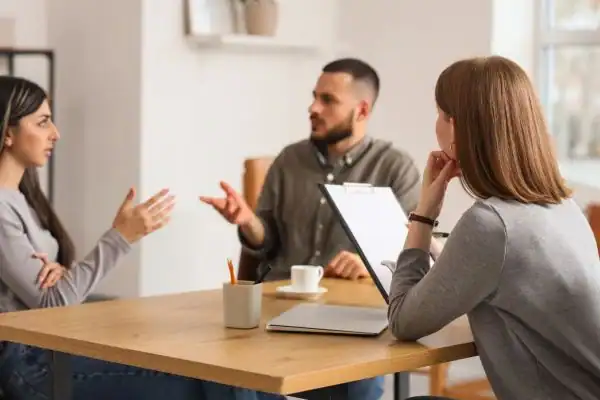 Image of couple access free mediation using family mediation voucher scheme Salford